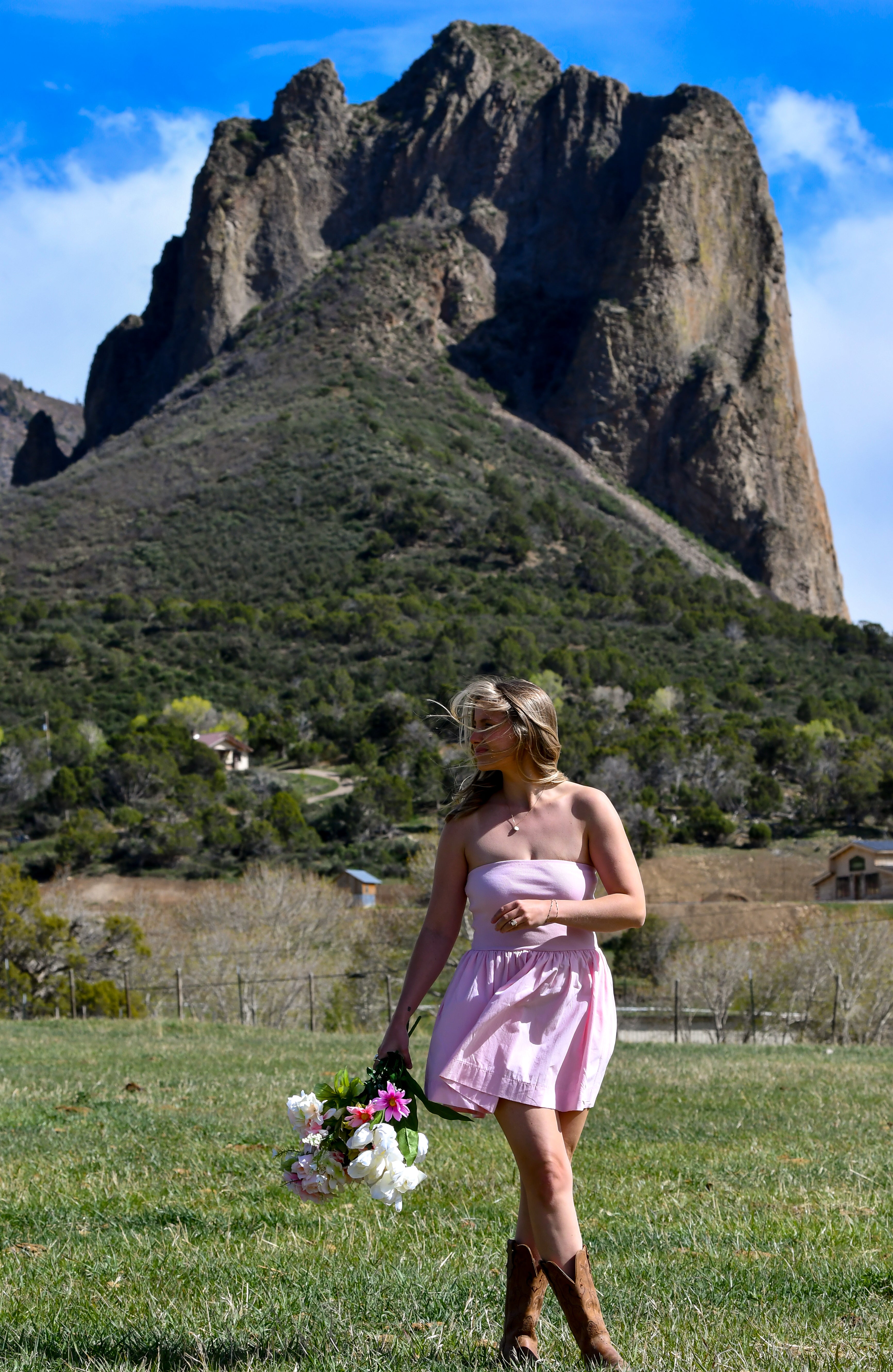 Pink Strapless Mini Dress