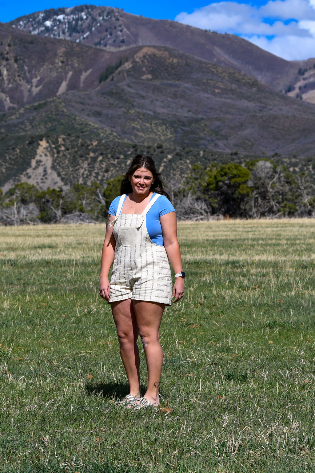 Lavender Floral Overall