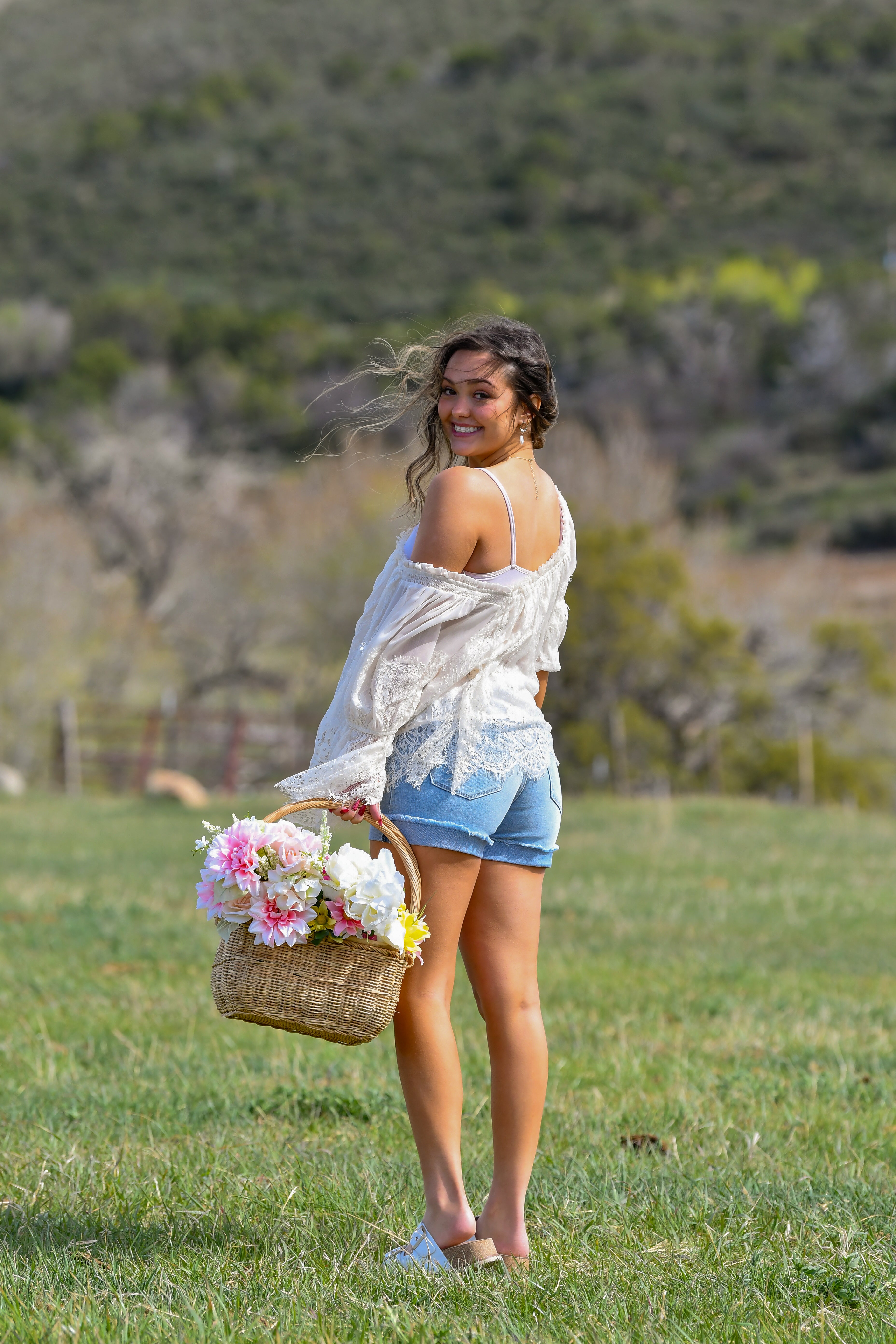 Light Single Fold Denim Shorts