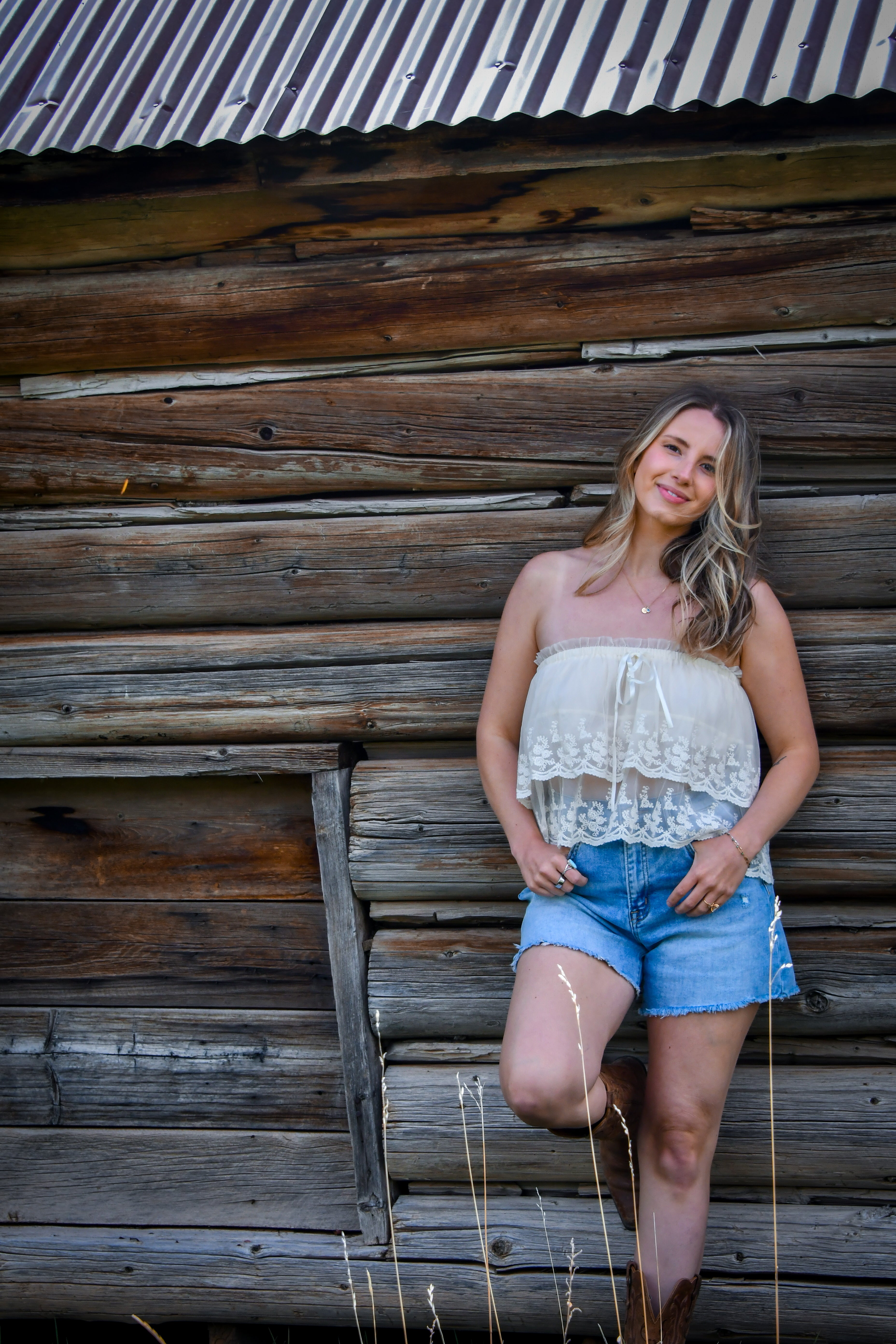 Vanilla Tiered Lace Tube Top