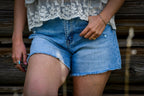 Frayed Hem Denim Shorts
