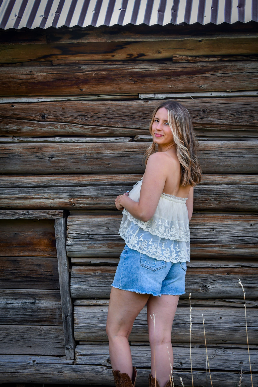 Frayed Hem Denim Shorts