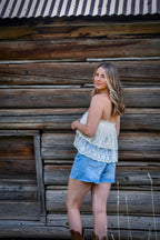 Frayed Hem Denim Shorts