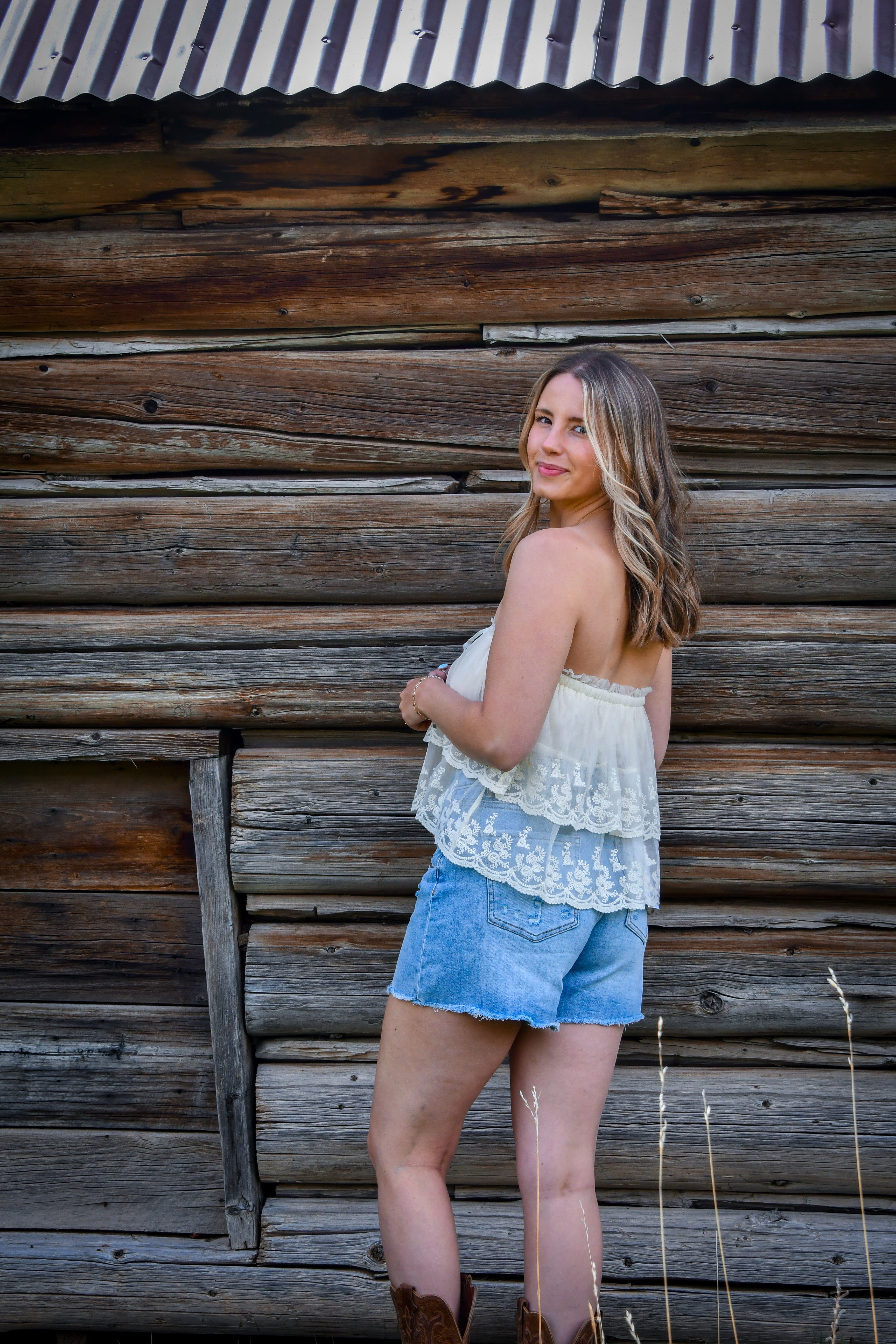 Frayed Hem Denim Shorts