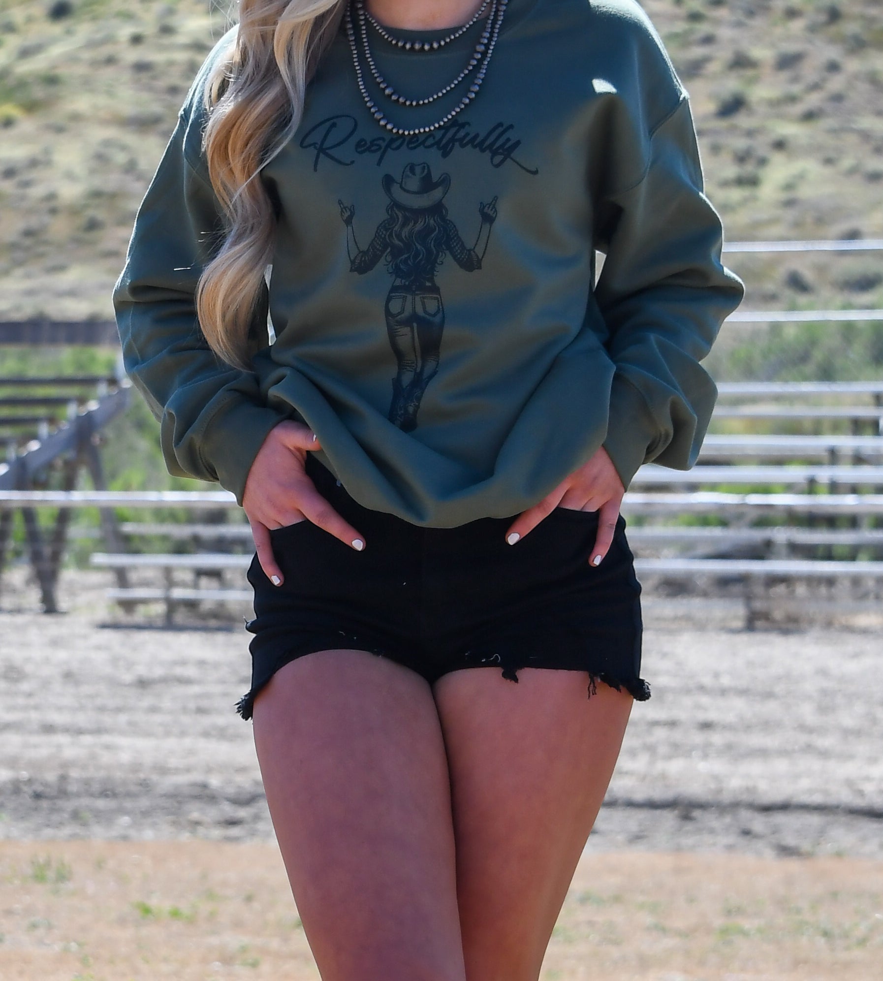 Black Denim Shorts