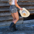 Black Star Denim Shorts