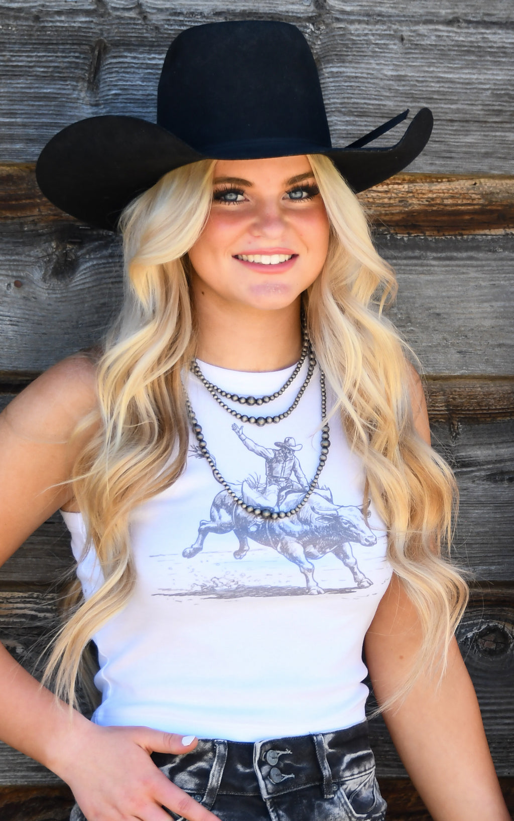 Vintage Cowboy Cropped Tank