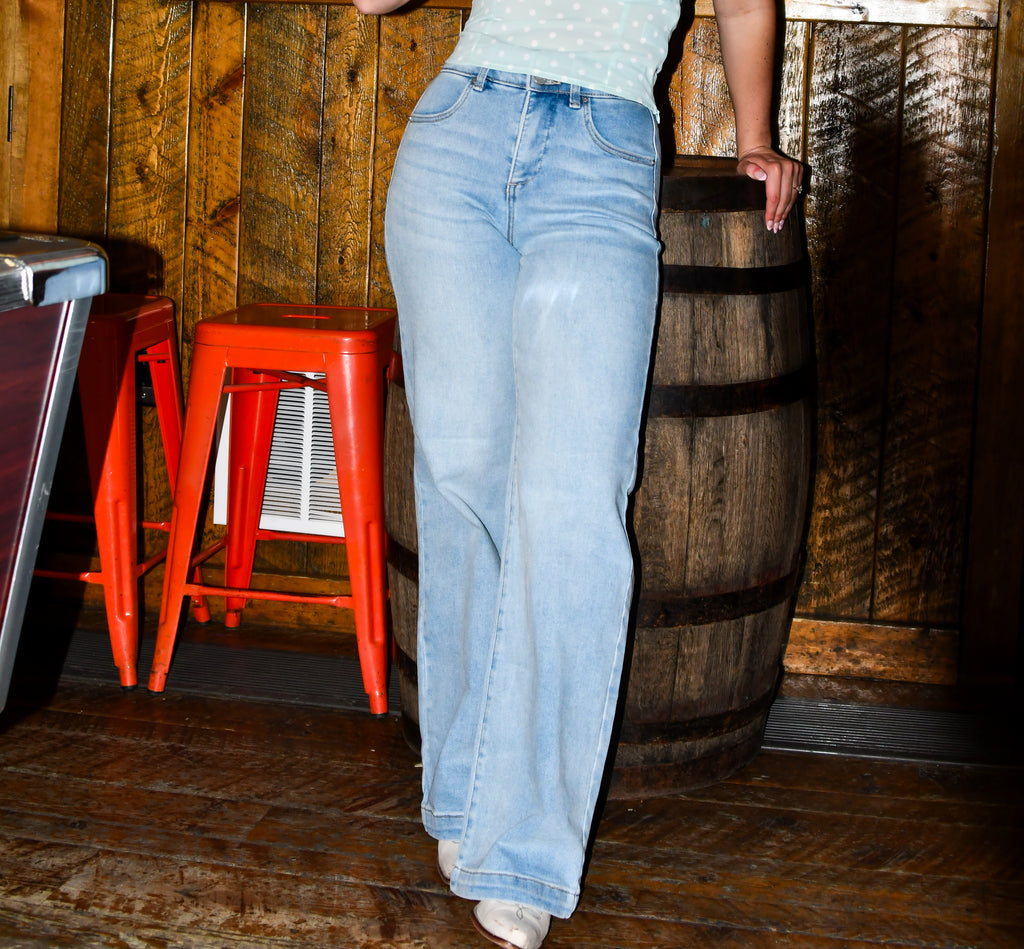 Light Double Waist Jeans