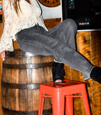 Dark Grey Wide Leg Jeans