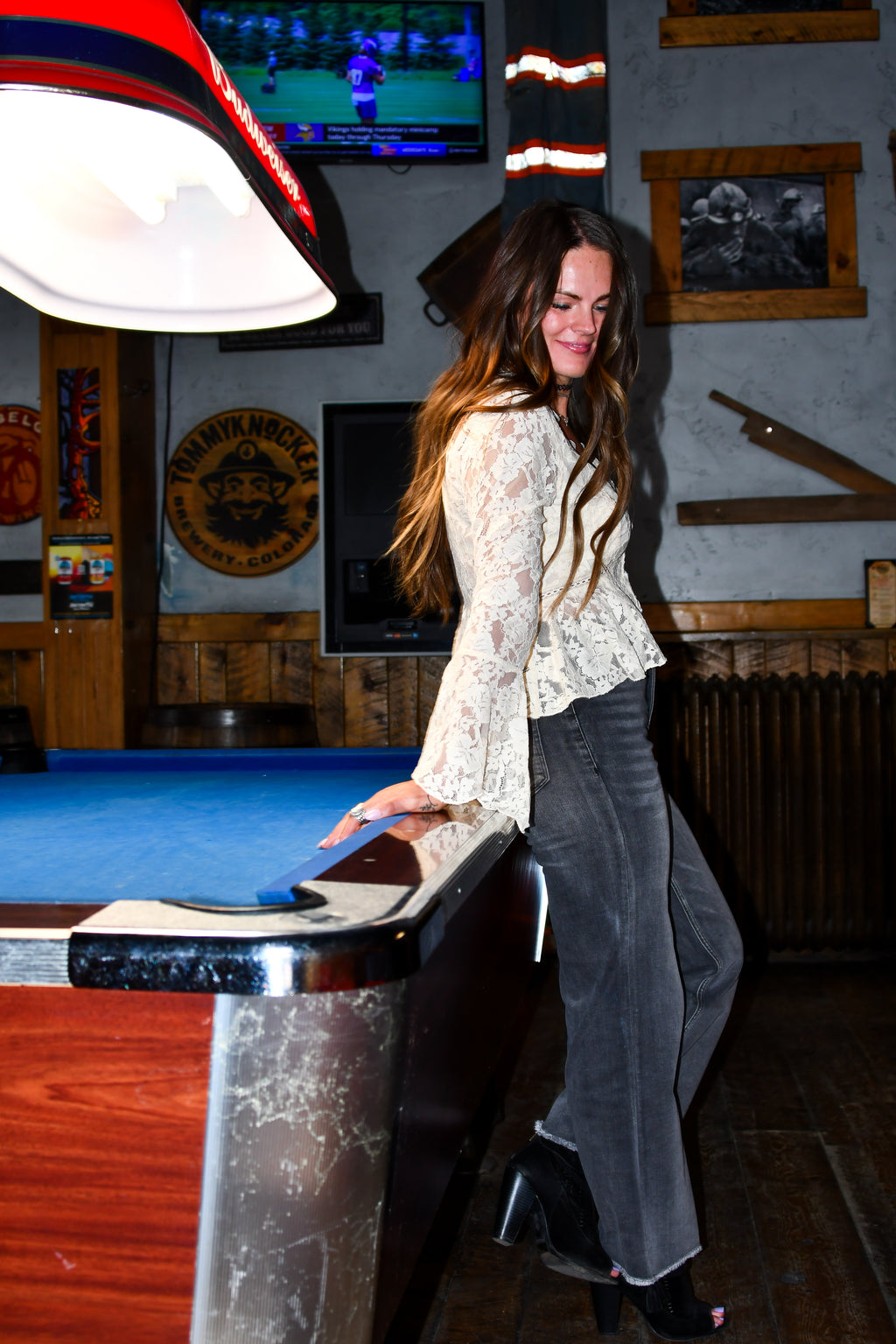 Dark Grey Wide Leg Jeans