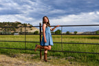 A Line Denim Mini Dress