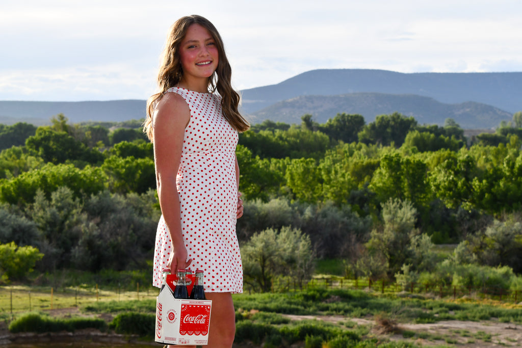 White and Red Polka Dot Dress