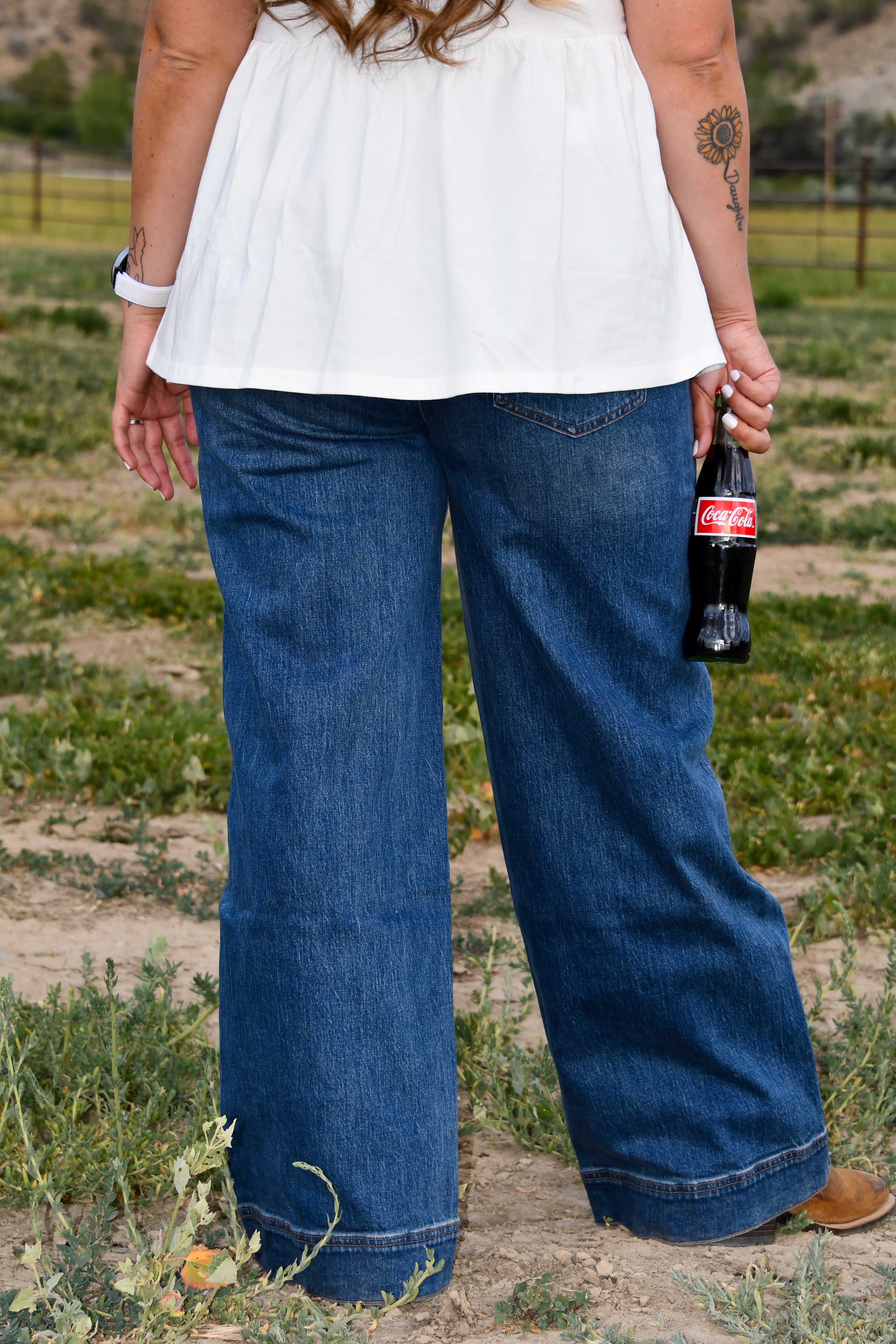 Trouser Hem Wide Leg Jeans