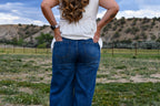 Trouser Hem Wide Leg Jeans