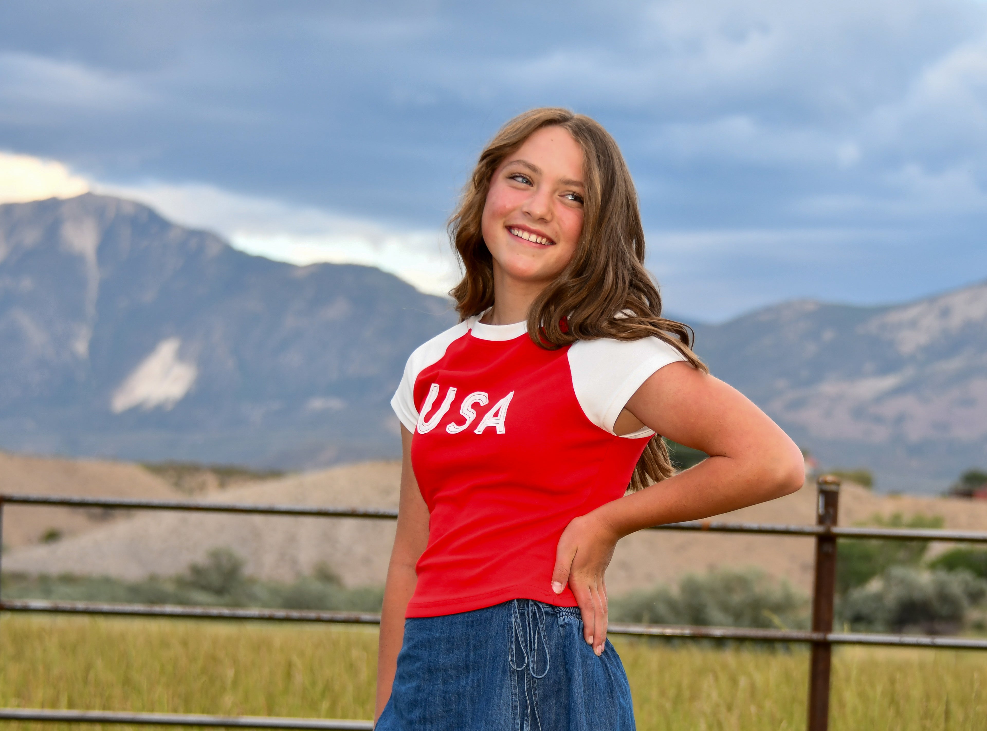 Red USA Baby Tee