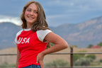 Red USA Baby Tee