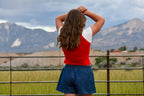 Red USA Baby Tee