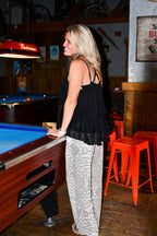 Leopard Wide Leg Pants