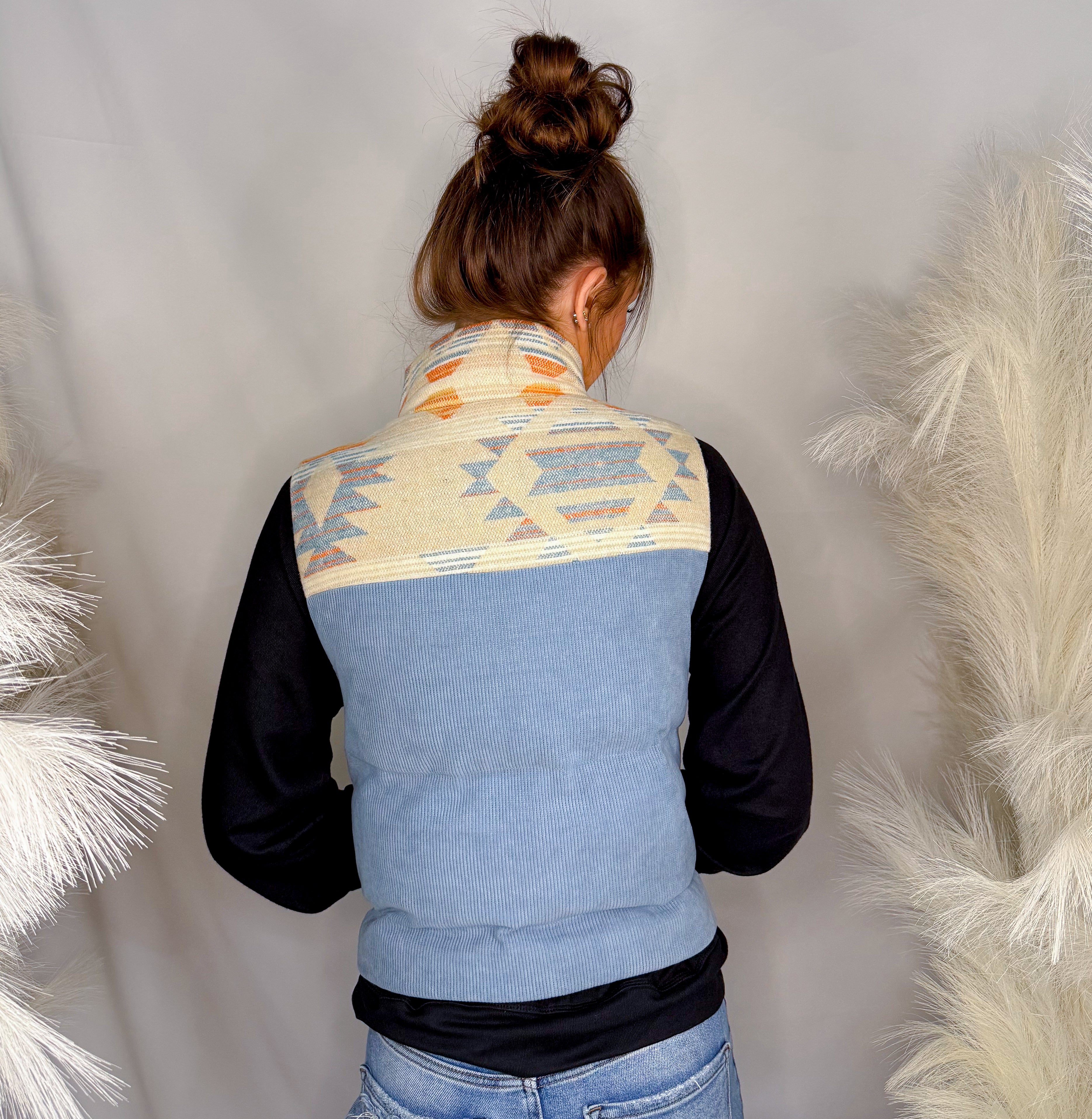 Aztec Corduroy Puffer Vest